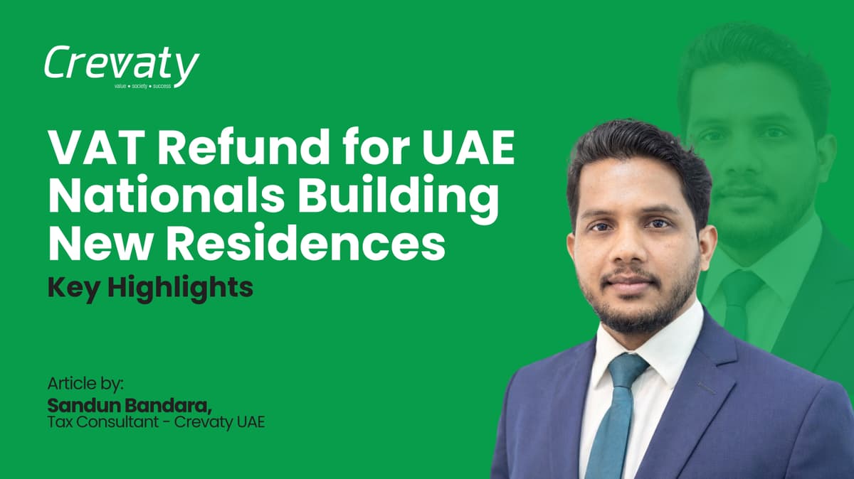 VAT Refund for UAE Nationals Building New Residences — Key Highlights (2026 Update)